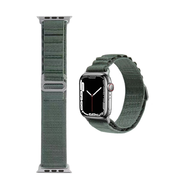 Wiwu Nylon Band for Apple Watch Series 1-8 42mm, 44mm, 45mm and Apple Watch Ultra 49mm Green