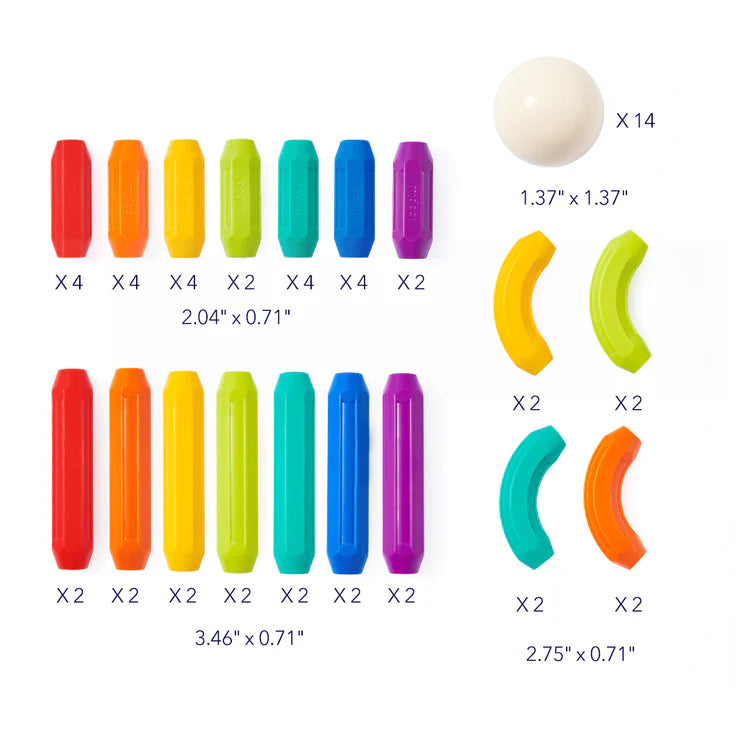 Mideer - Rainbow Magnetic Sticks - 60Pcs