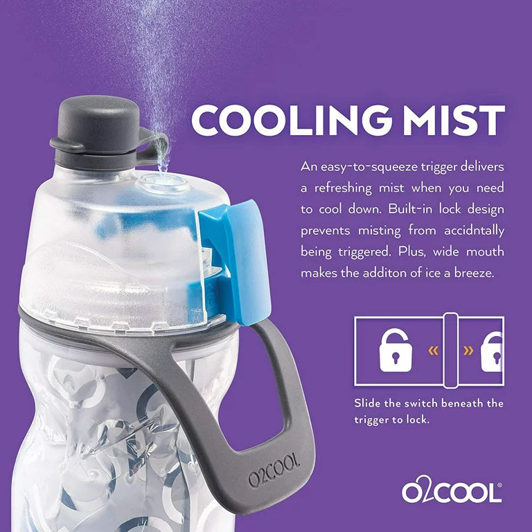 O2Cool Insulated Mist N Sip 20 Oz Camo Grey