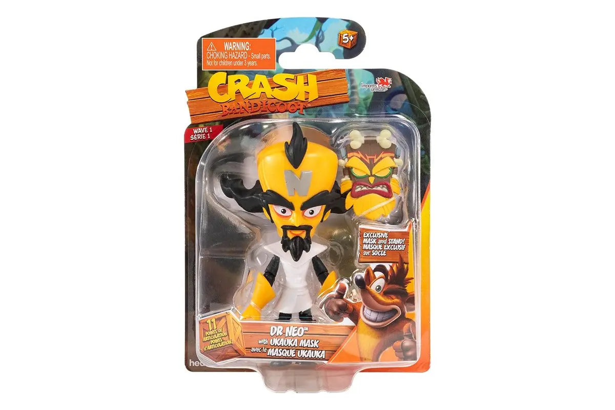 Crash Bandicoot Figure Dr.Neo With Ukauka Mask