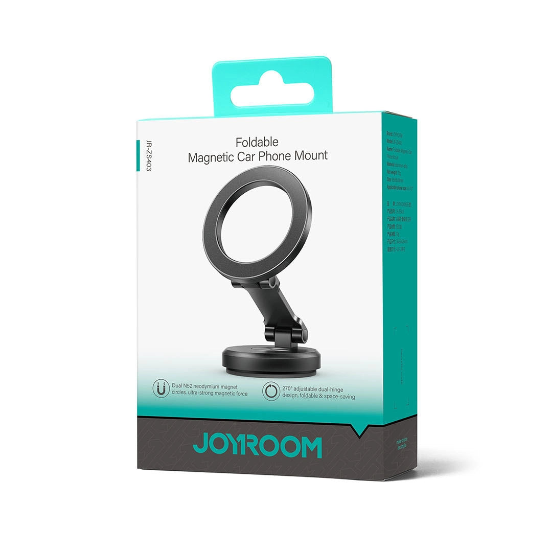 Joyroom JR-ZS403 Foldable Magnetic Car Phone Mount - Dark Grey
