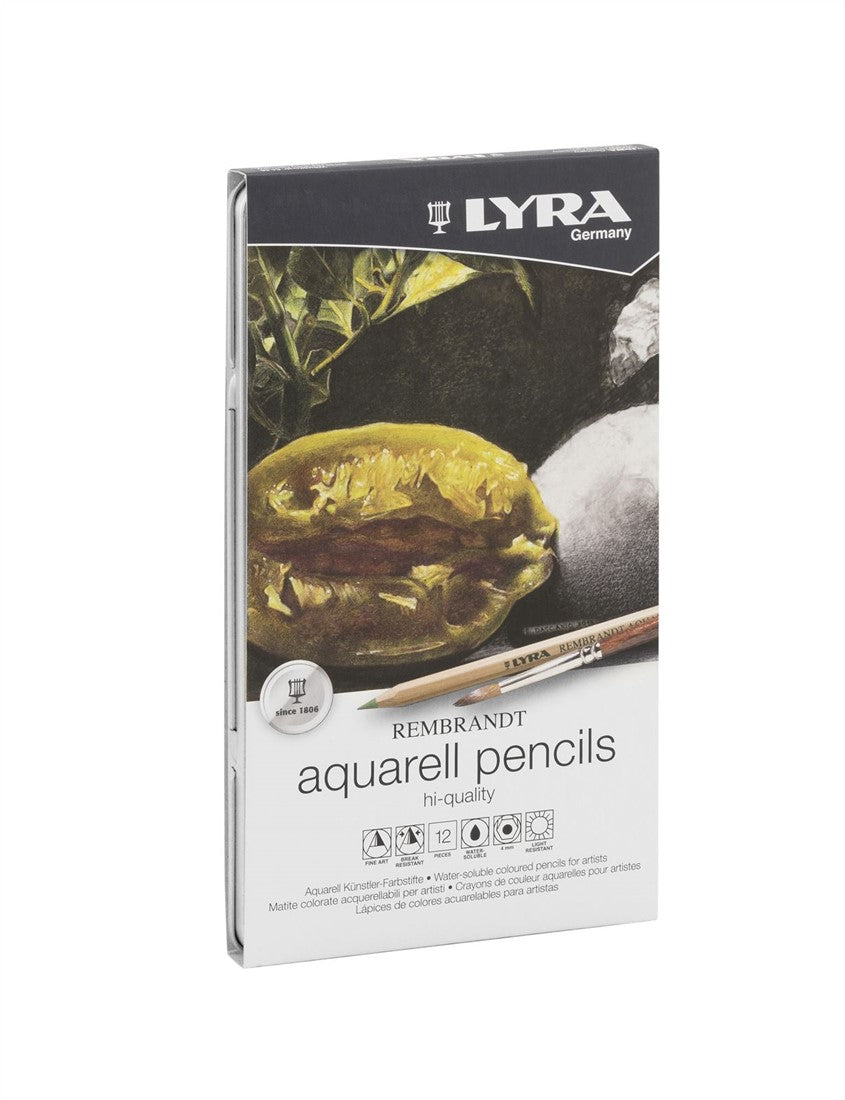 Lyra Metal Case Rembrandt Aquarell 12 As. Watercoloured Pencils