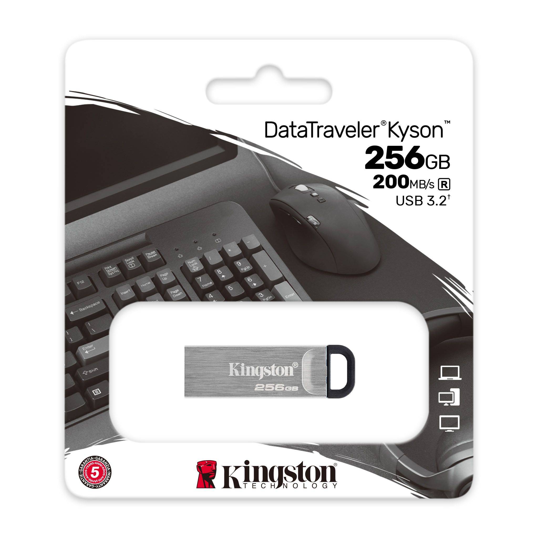 Kingston 256GB DT Kyson 200MB/s Metal USB 3.2 Gen 1