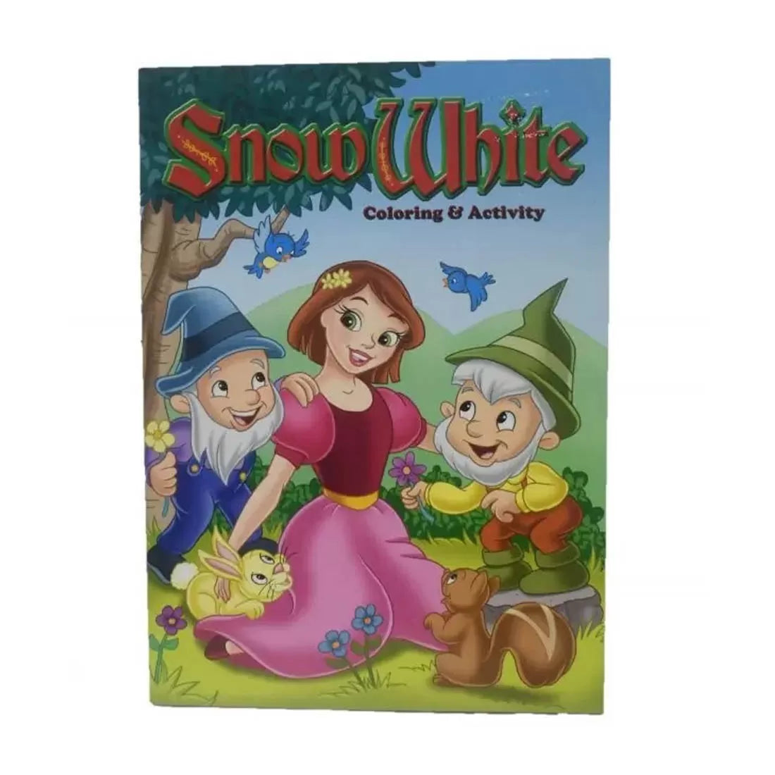 Bazic Fairy Tales Girls Mix Coloring & Activity - Snow White/Alice In Wonderland