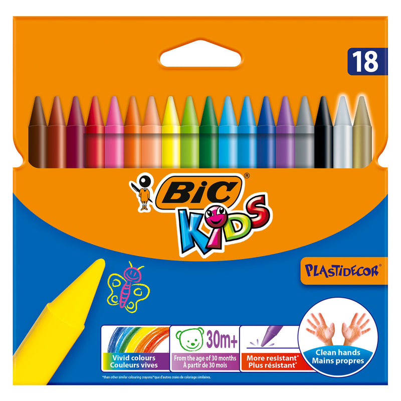 Bic Colors Plastic Carton Box 18 Colors 5438