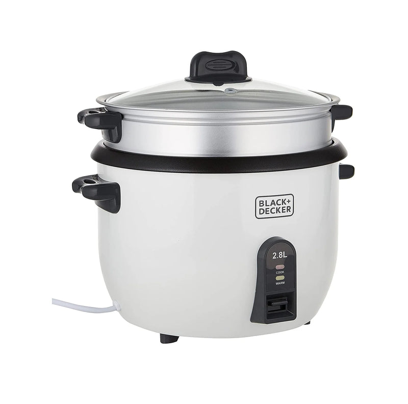 Black & Decker Non Stick Rice Cooker with Glass Lid 2.8 L