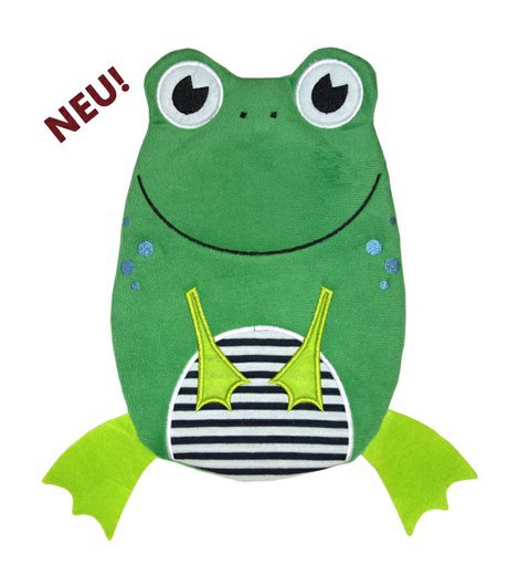 Hugo Frosch Eco Hot Water Bottle Junior Comfort 0.8L Frog