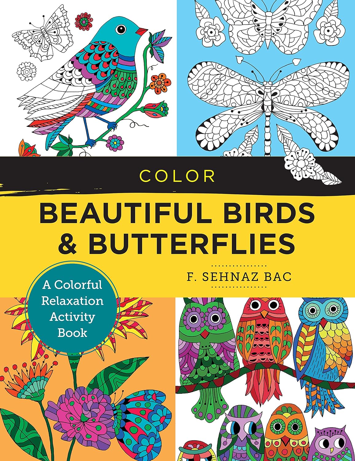 Color Beautiful Birds And Butterflies