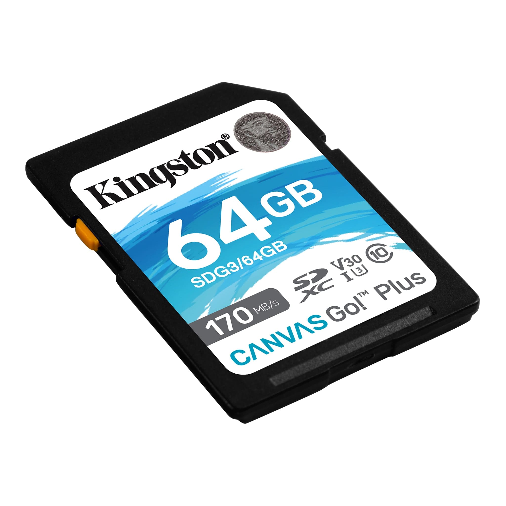 Kingston 64GB SDXC Canvas Go Plus 170R C10 UHS-I U3 V29