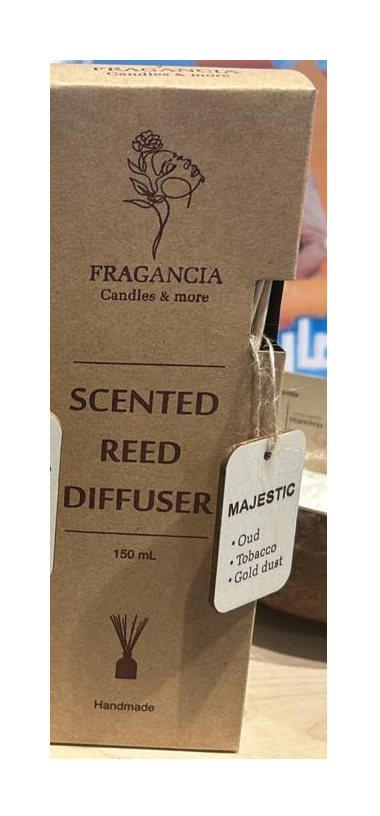 Fragancia Majestic Reed Diffuser 2 Months 150 Ml Oud Tobacco