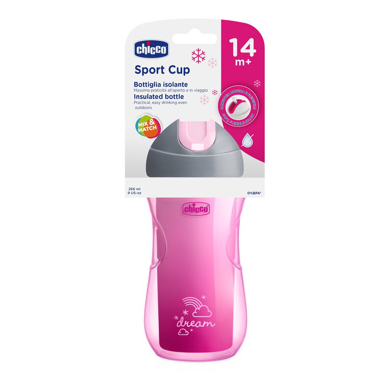 Chicco Sport Cup Insulated Bottle 14M+ Pink
