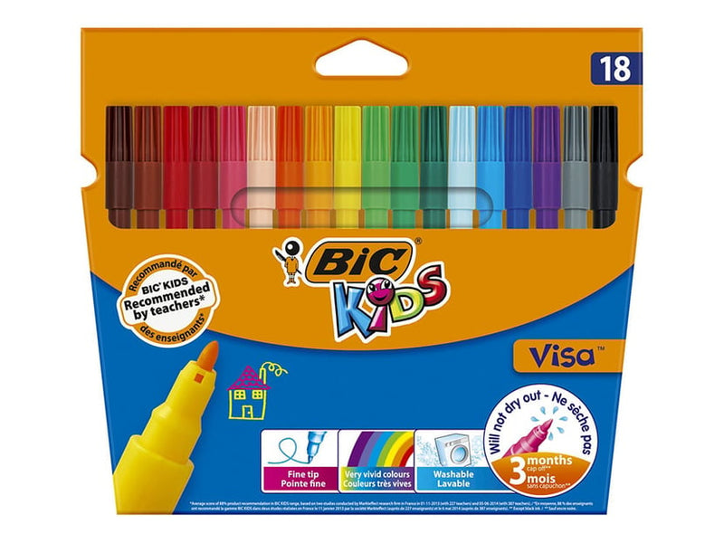 Bic Colors Felt Master 2765 Carton Box 18 Colors 880