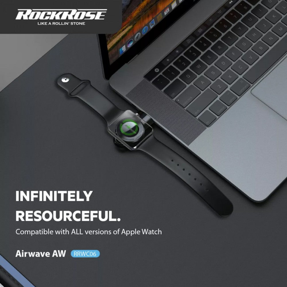Rockrose 2.5W Magnetic Wireless Charger for Apple Watch Black