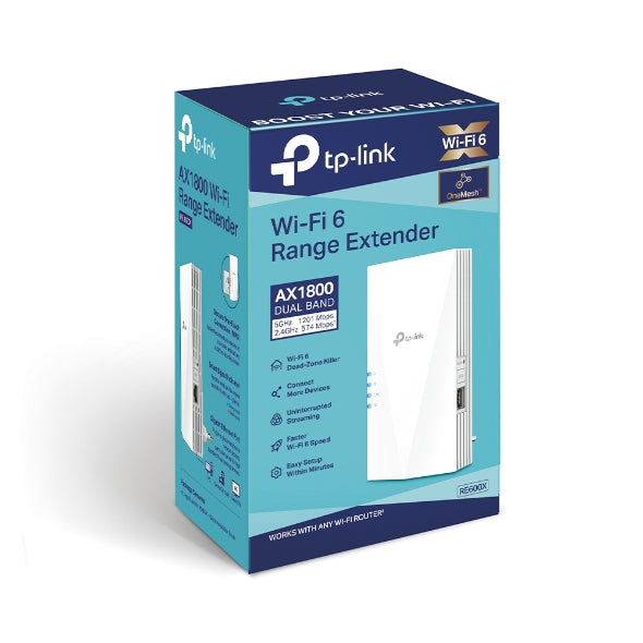 TP-Link RE600X | AX1800 Wi-Fi 6 Range Extender White