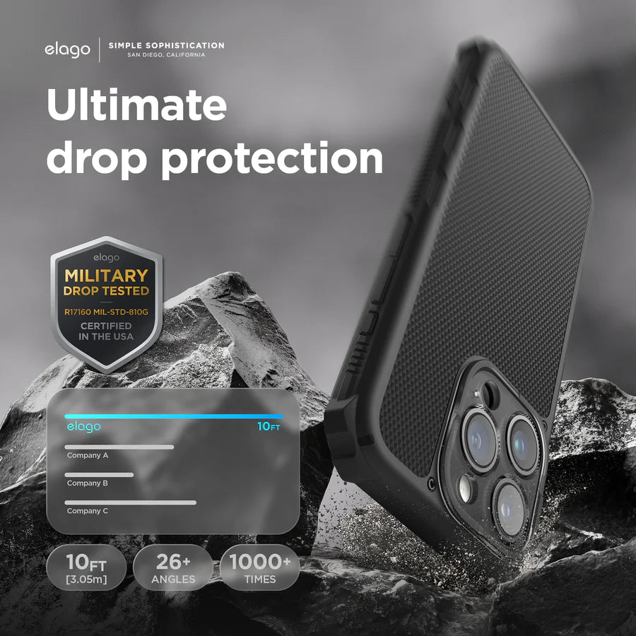 elago Magnetic Armor Case for iPhone 15 Pro Black
