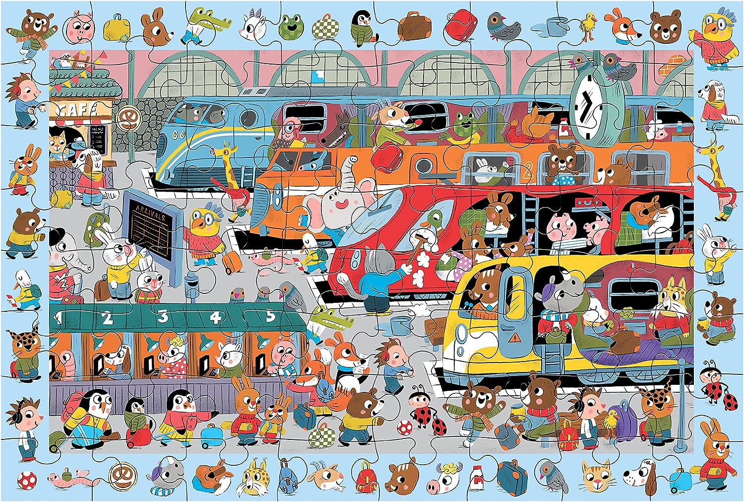 All Aboard Train Station 64 Piece Search & Find Puzzle