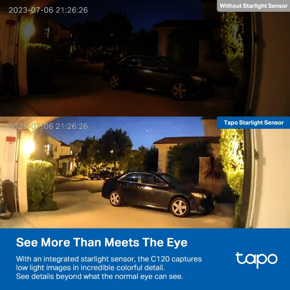Tapo C120 Indoor/Outdoor Security Wi-Fi Camera 2K QHD 1080p