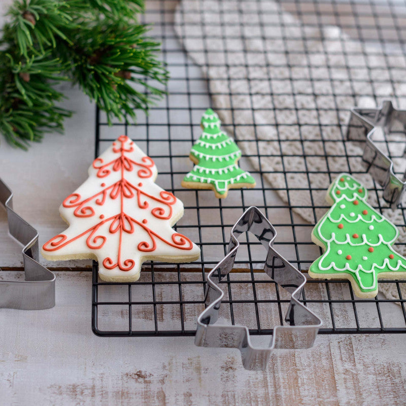 Dr.Oetker White Christmas Tree Cookie Cutter 3Pcs