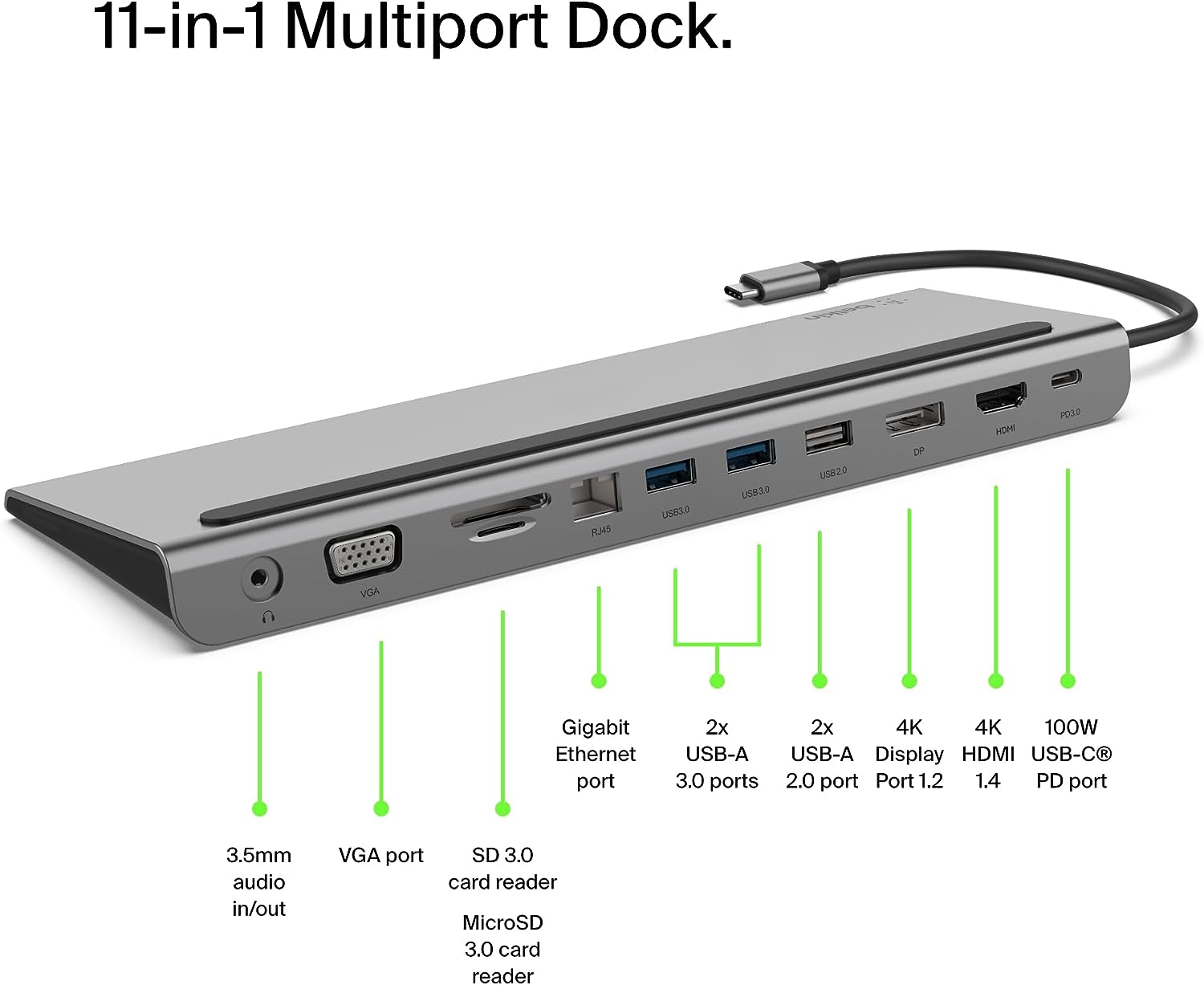 Belkin Connect USB-C 11-In-1 Multiport Dock