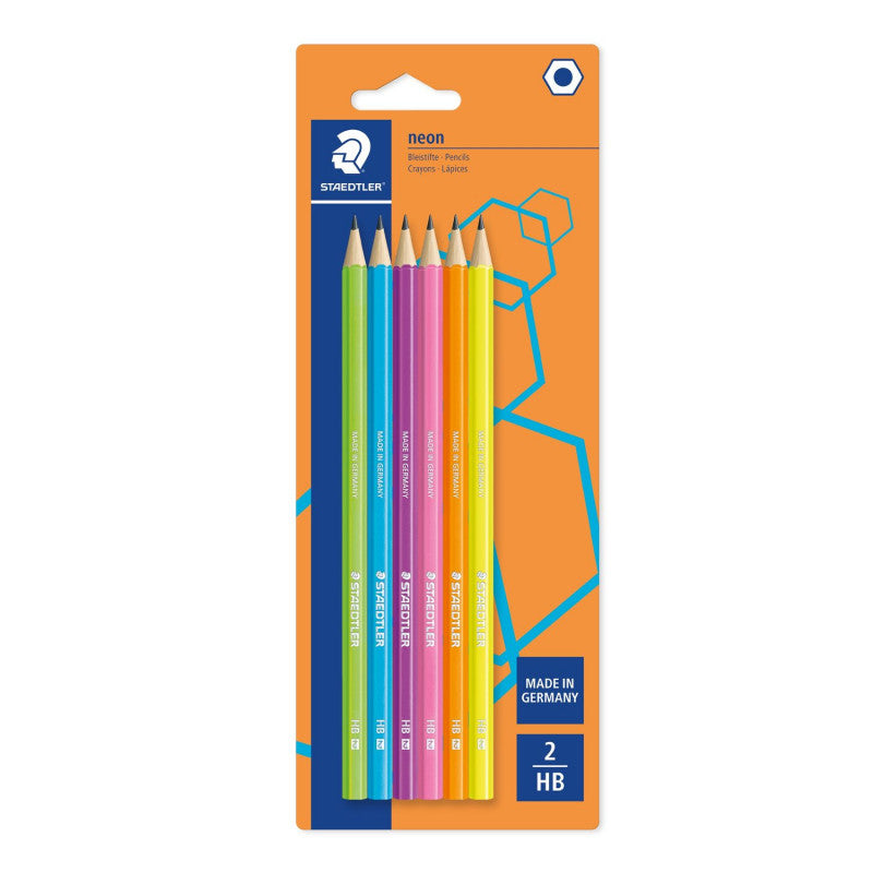 Staedtler Blistercard 6 Graphite Pencils Hb Assorted Colours