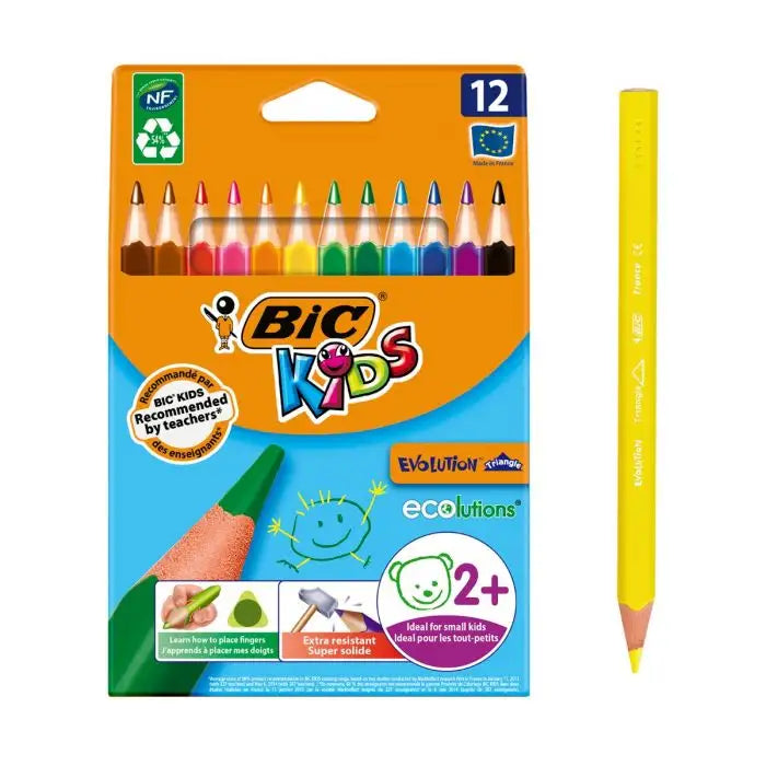 Bic Kids Evolution Triangle Colouring Pencil Assorted Pack
