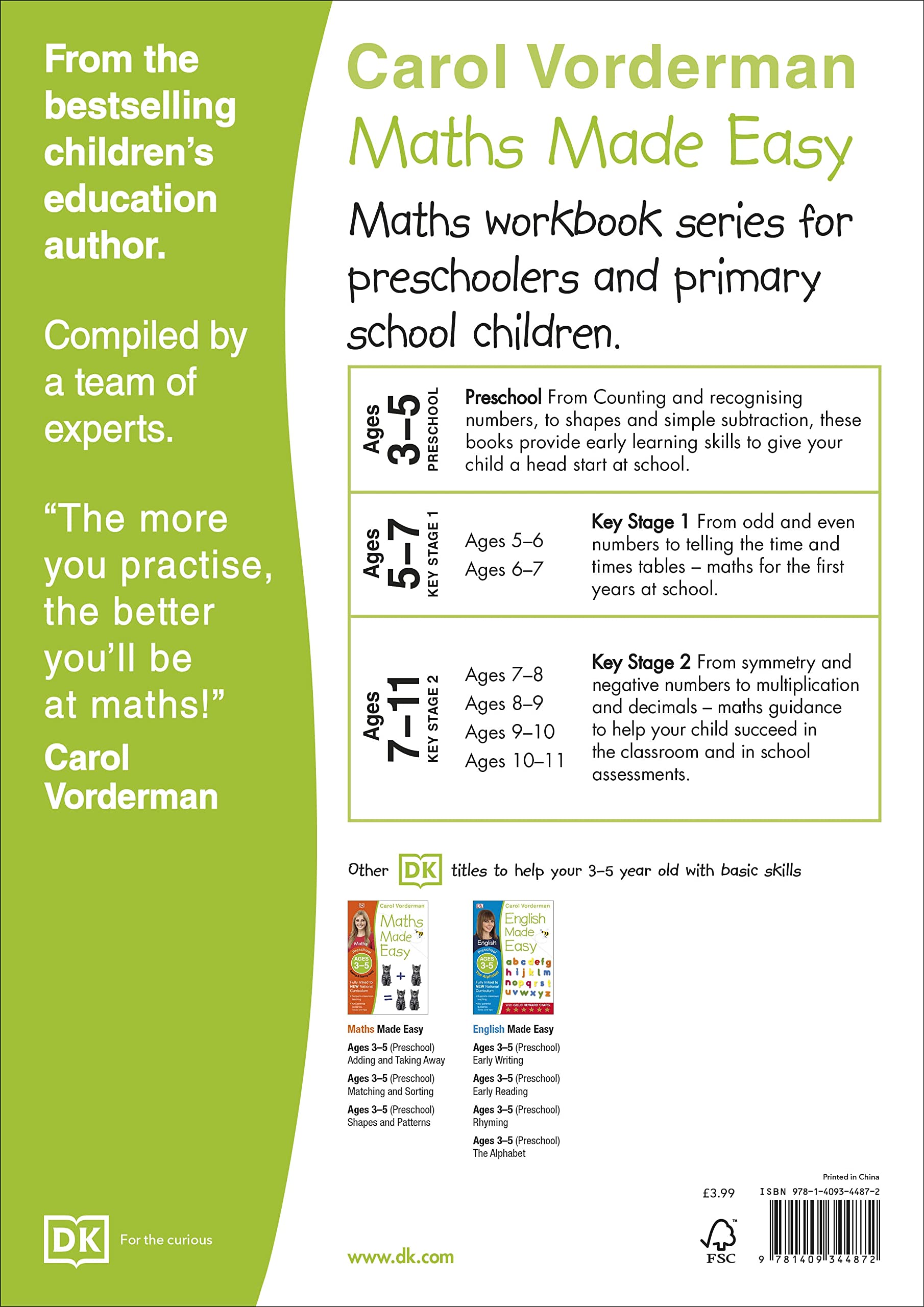Maths Made Easy: Numbers, Ages 3-5 (Preschool)