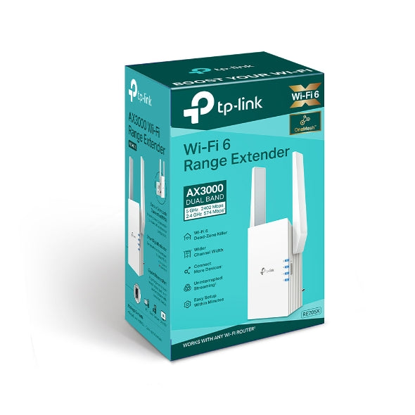 TP-Link RE705X | AX3000 Wi-Fi 6 Range Extender White