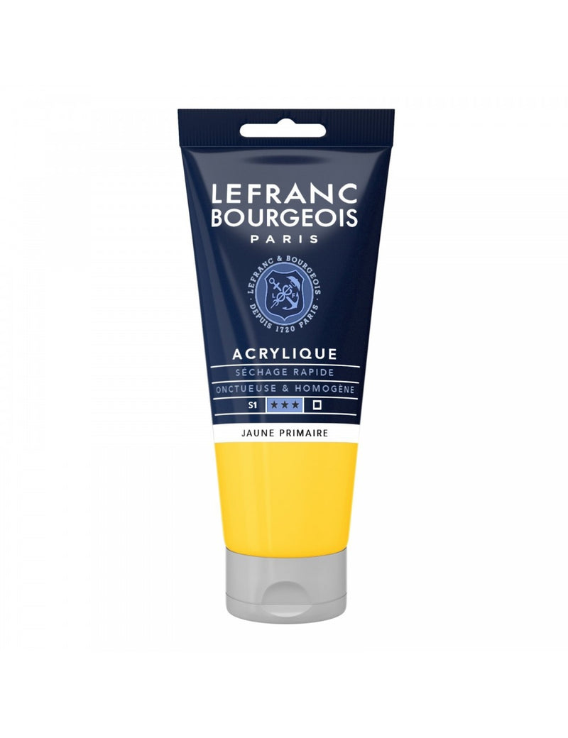 Lefranc Bourgeois Fine Acrylic Colour 80Ml Primary Yellow