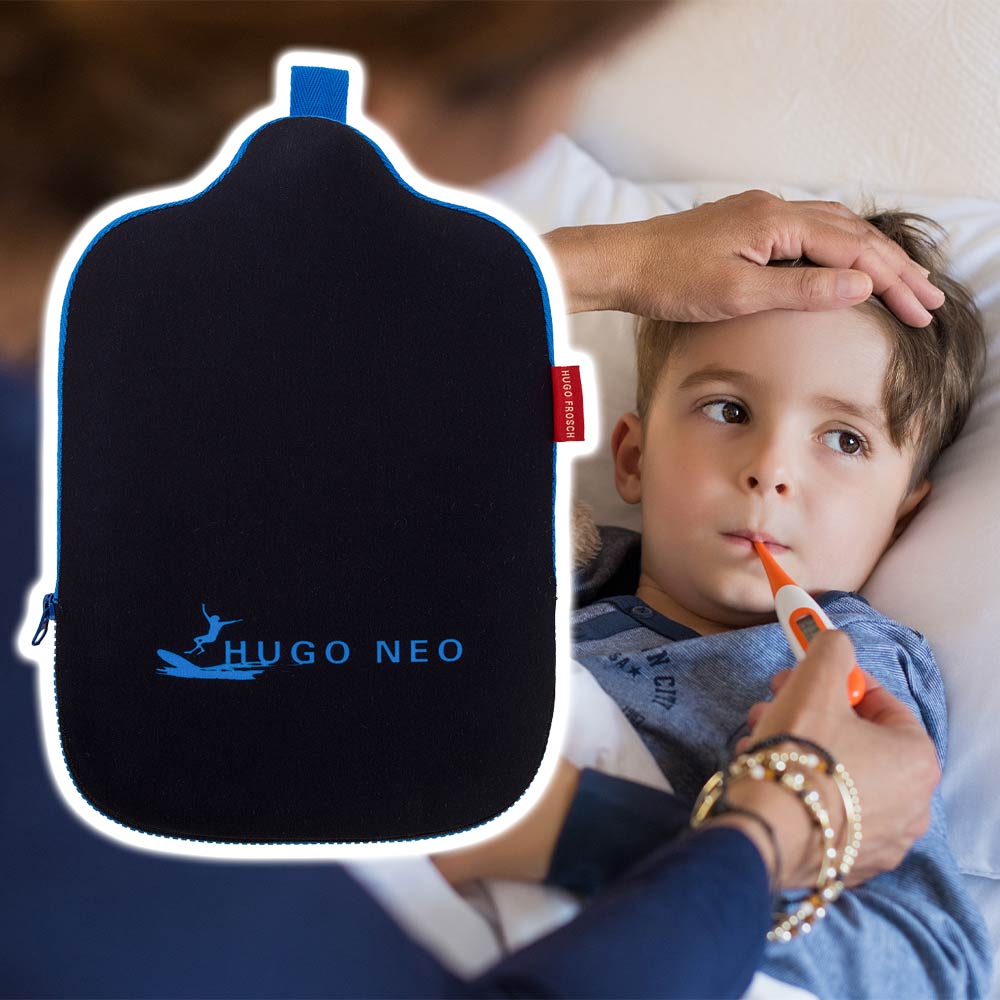 Hugo Frosch Eco Hot Water Bottle Neoprene Cover 2.0Ltr Neo