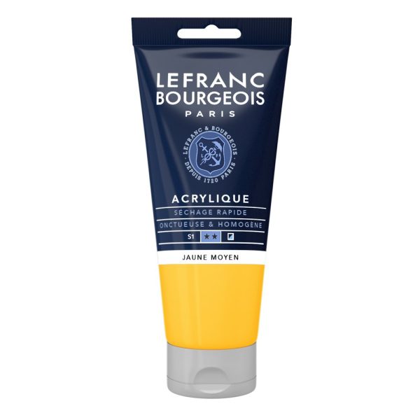 Lefranc Bourgeois Fine Acrylic Colour 80Ml Medium Yellow