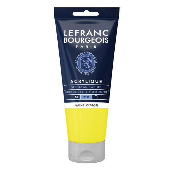 Lefranc Bourgeois Fine Acrylic Colour 80Ml Lemon Yellow