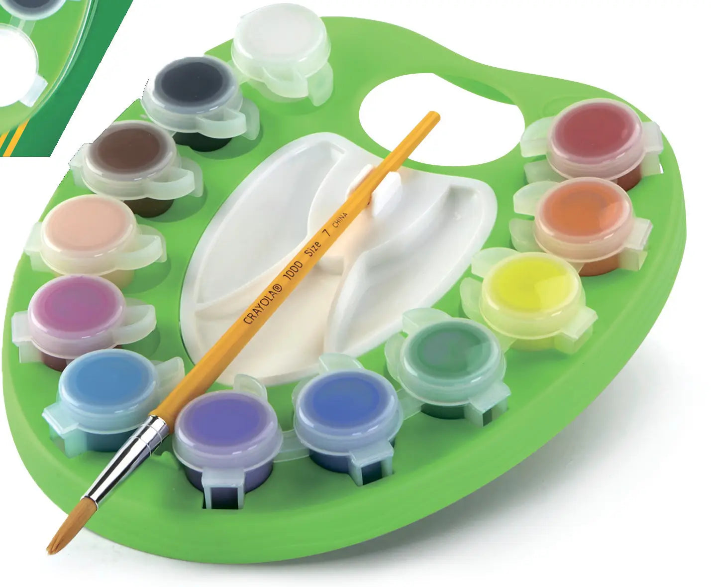 Crayola Washable Paint Palette 12Ct + 1 Brush