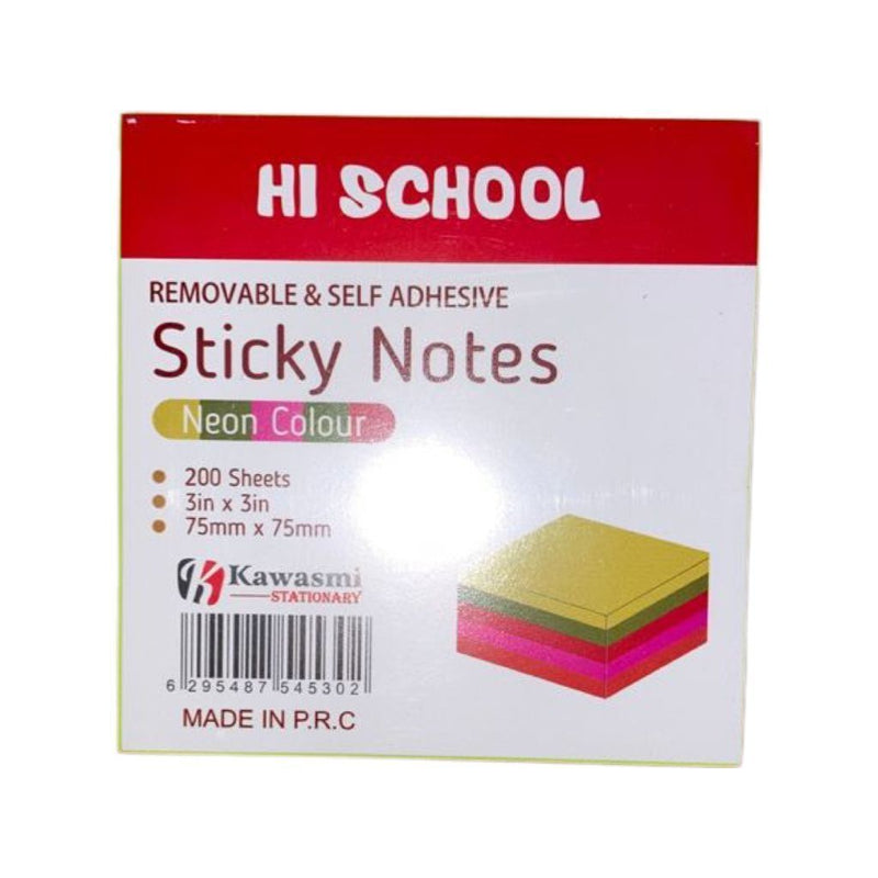 Mashreq Sticky Notes Colored - Hi School 3*3 - Cube