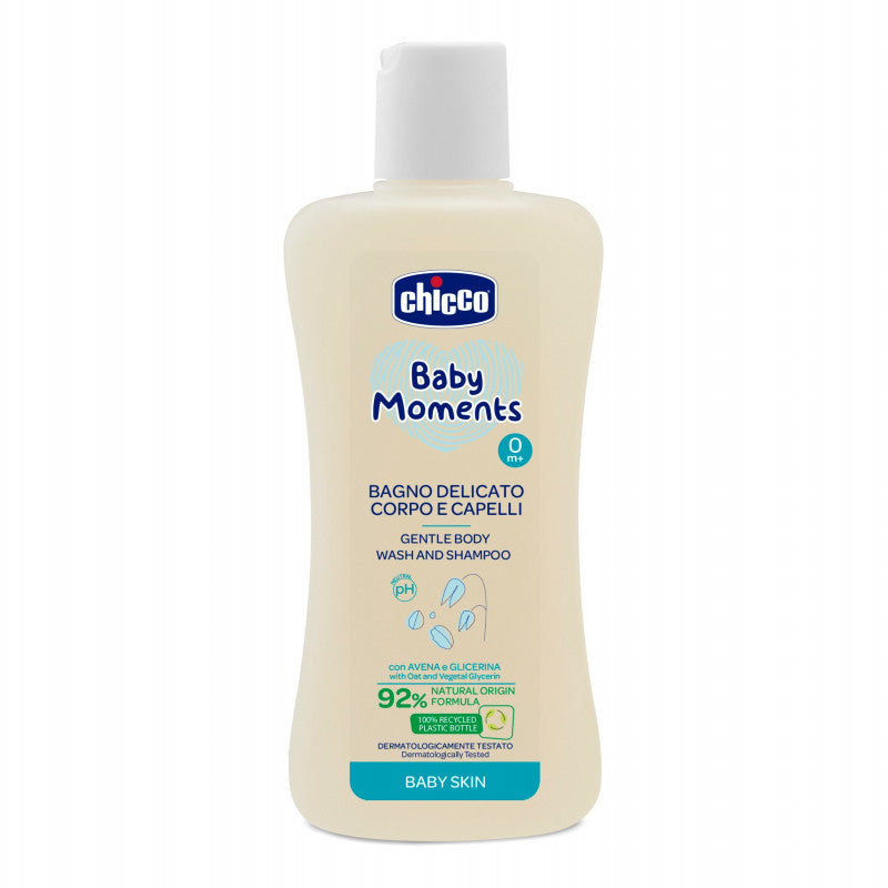 Chicco Baby Moments Gentle Body Wash & Shampoo 200Ml