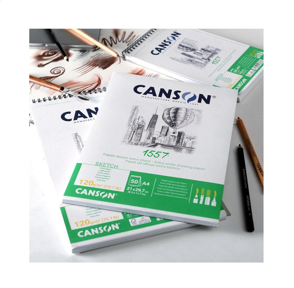 Canson Sketchbook 1557 A3 50 Sheets 120 Gr Glued