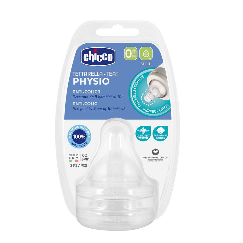 Chicco Silicone Nipple P5 Fast Flow 4M+ 2 Pieces