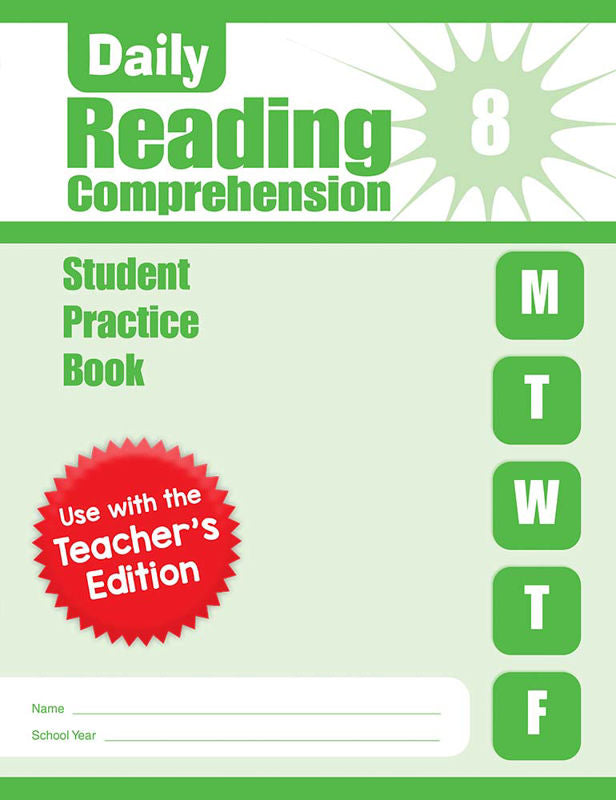 DAILY READING COMPREHENSION GRADE 8 STUDENT BOOK 5 PACK