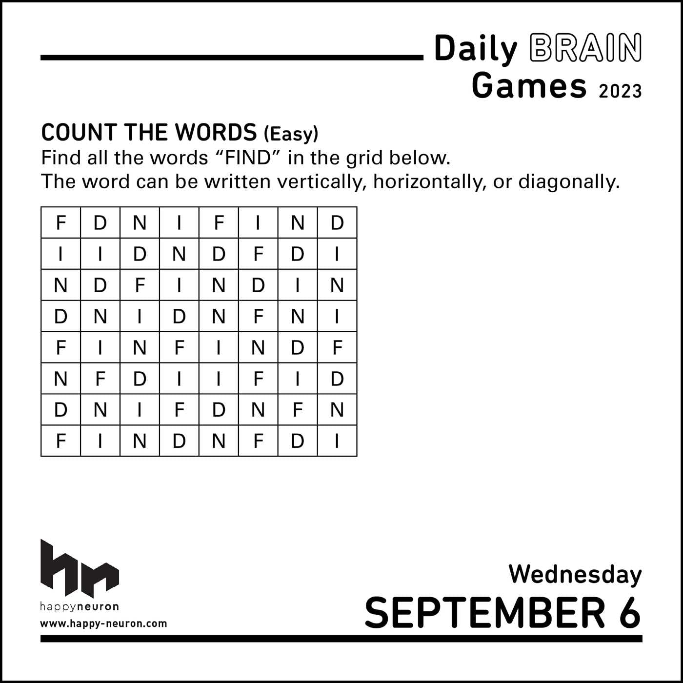 Daily Brain Games 2023 Day-to-Day Calendar
