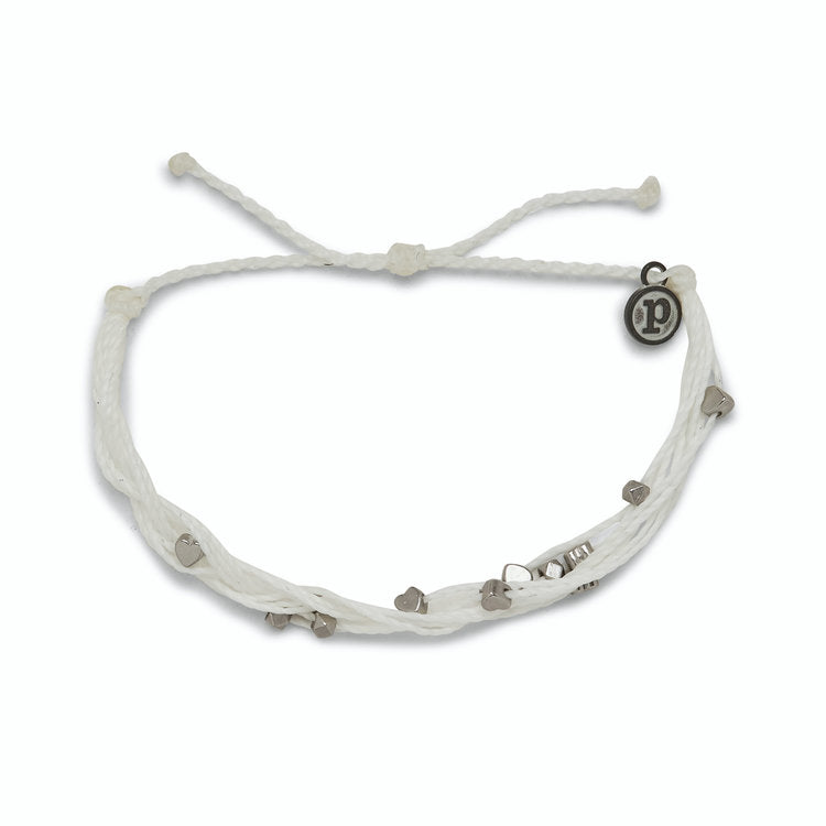 Pura Vida - Bracelet Heart Malibu Silver White OS