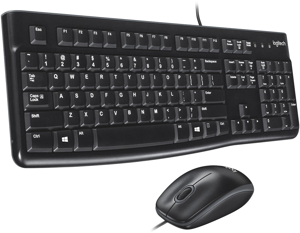 Logitech MK120 Desktop USB Keyboard and Mouse - Black - DNA