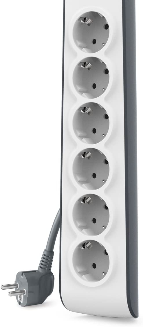 Belkin Surgemaster Protection Socket Strip 6X White Grey