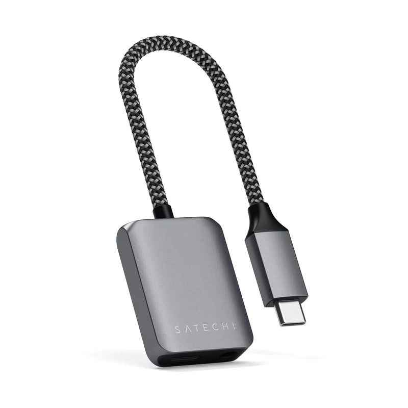 Satechi: USB-C To 3.5mm Audio and PD Adapter - Space Gray
