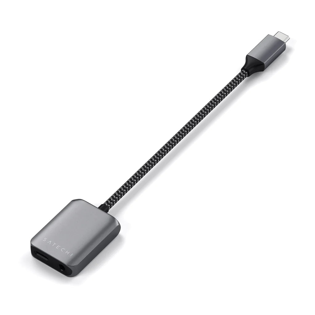 Satechi: USB-C To 3.5mm Audio and PD Adapter - Space Gray