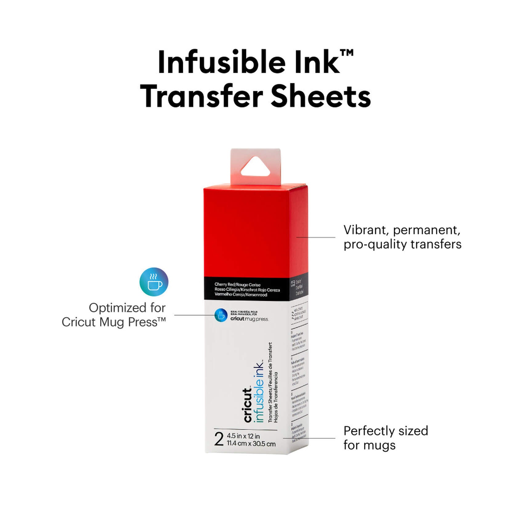 Cricut Joy Infusible Ink Transfer Sheets 2-Pack (Cherry Red)