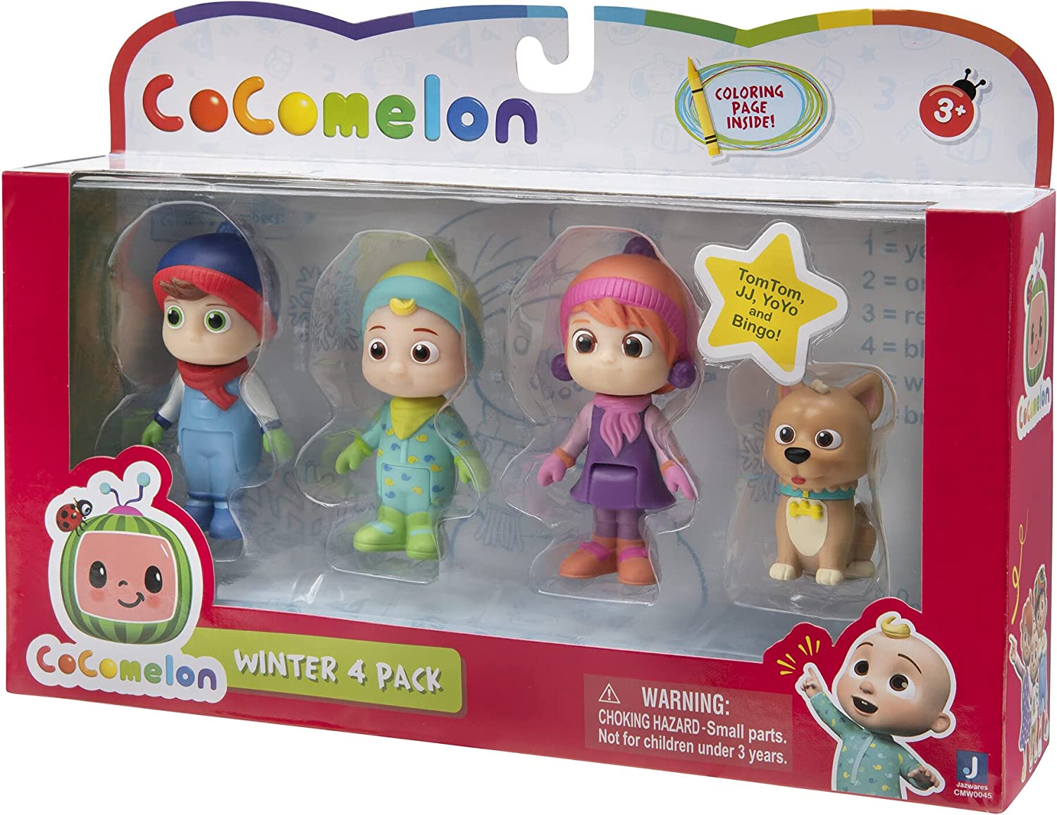 Cocomelon 4 Figure Pack (Winter Theme)