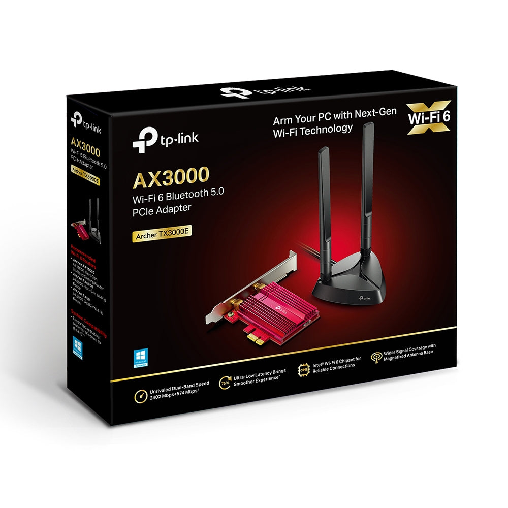 TP-Link: TX3000E AX3000 Wi-Fi 6 Bluetooth 5.0 PCIe Adapter