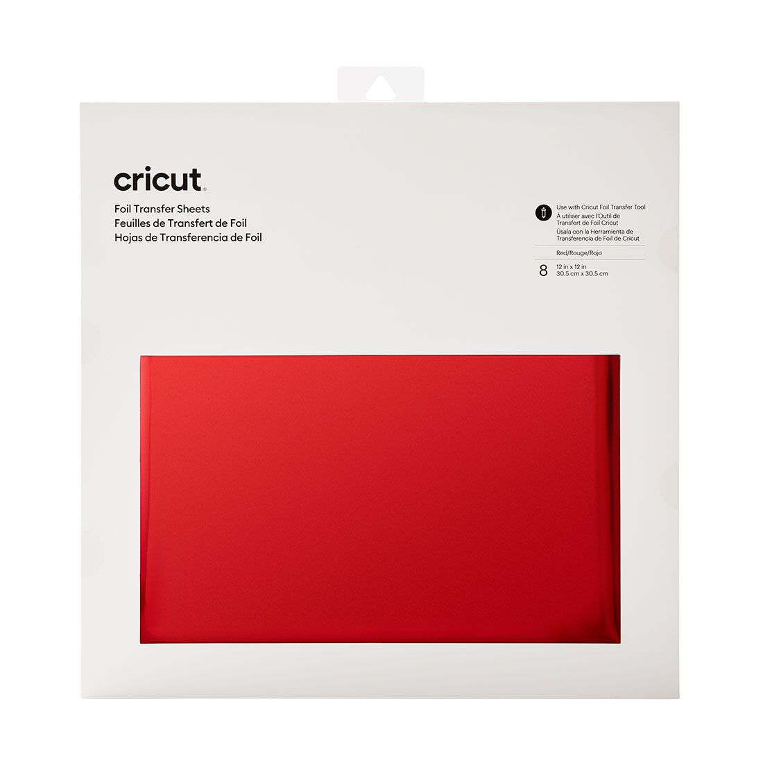 Cricut: Transfer Foil Sheets 30X30 Cm 8 Sheets - Red