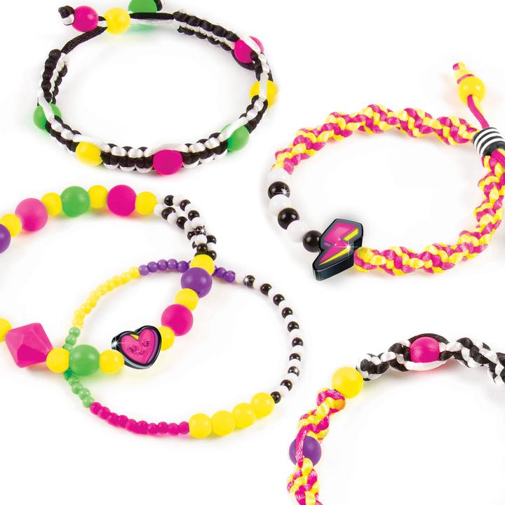 Make It Real: Retro Neon Black & White Bracelets