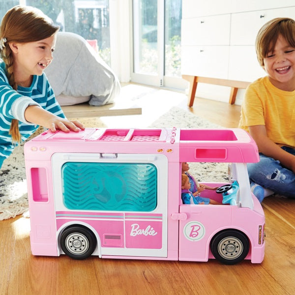 Barbie 3-In-1 Dreamcamper Vehicle And Accessories - Pink