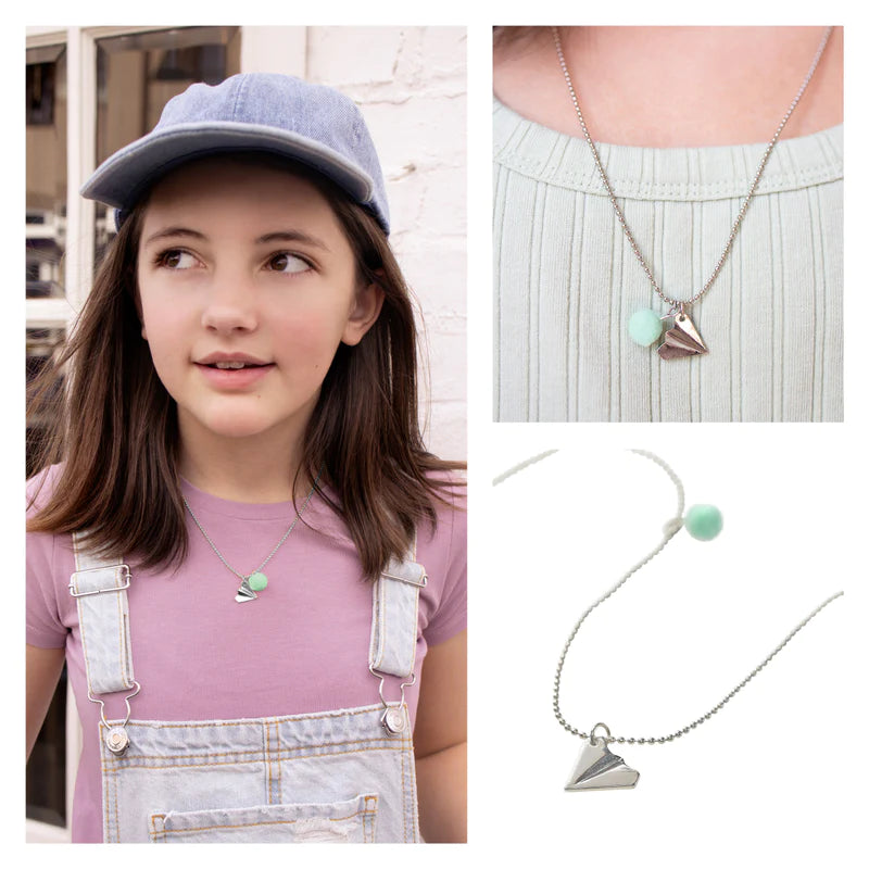 Calico - Emma Necklace - Silver Paper Airplane